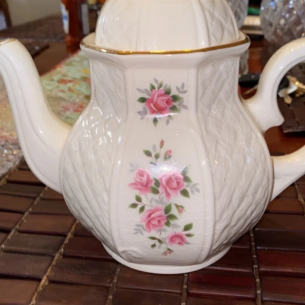 Antique English Teapot Arthur Wood Staffordshireteapot Pink |